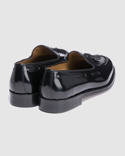 Mocasines de hombre de Castellano de piel con adorno de borlas