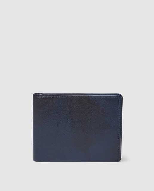 Cartera de hombre Emidio Tucci de piel en color azul marino con interior a contraste