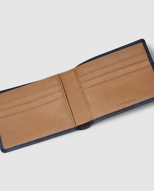 Cartera de hombre Emidio Tucci de piel en color azul marino con interior a contraste