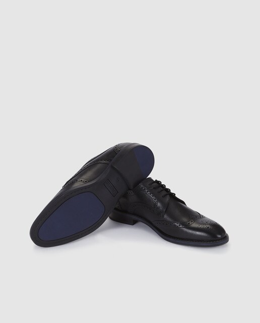 Zapatos de cordones de hombre Dustin de piel en color negro