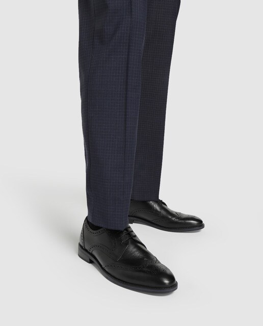 Zapatos de cordones de hombre Dustin de piel en color negro