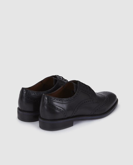 Zapatos de cordones de hombre Dustin de piel en color negro