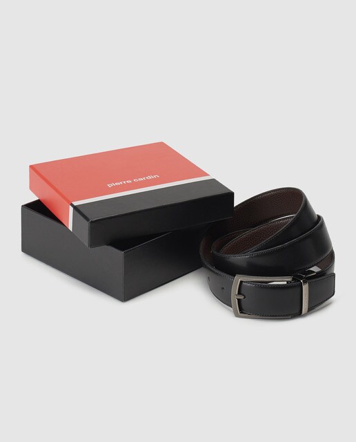 Cinturón de hombre Pierre Cardin de piel reversible