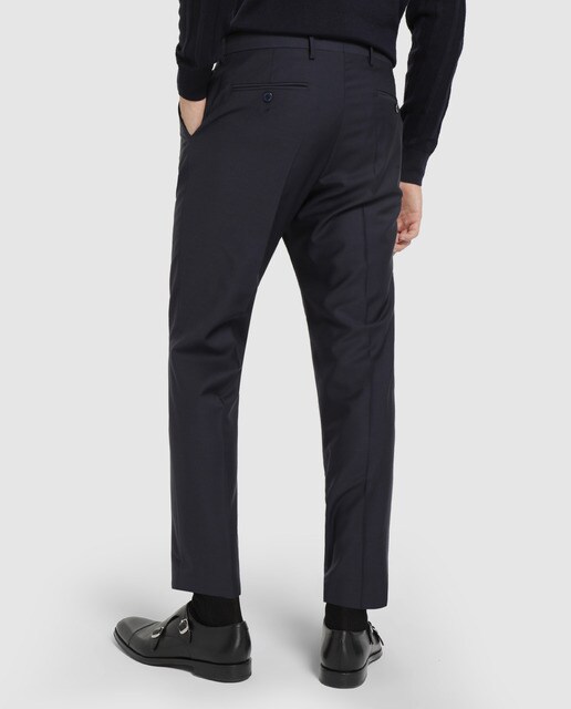 Pantalón de traje de la colección Black de hombre slim azul