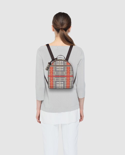 Mochila pequena de mulher Tous Alicya multicolor com estampado de logótipos