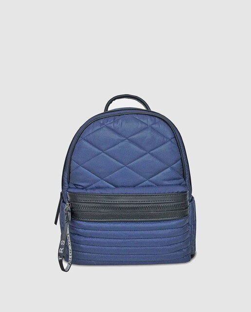 Mochila de mulher Torrens acolchoada azul-marinho com bolsos exteriores