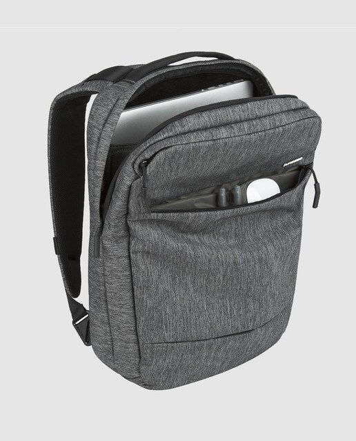Mochila de homem Incase cinzenta com fecho de correr