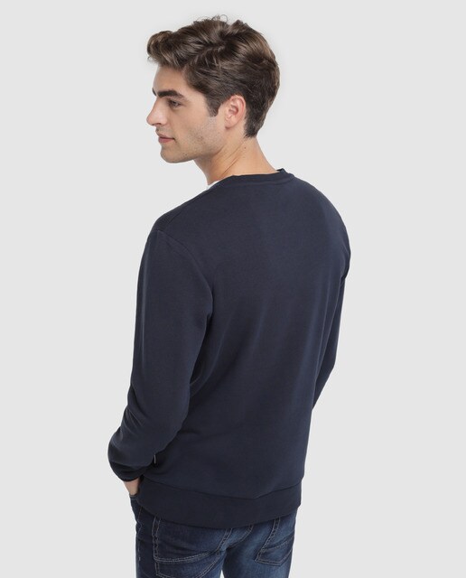 Sudadera de hombre Jack & Jones azul con cuello redondo