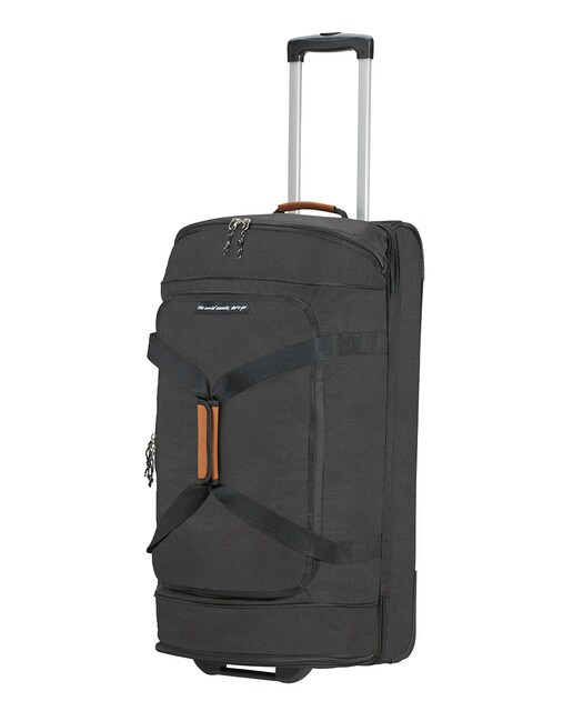 Trolley grande ALLTRAIL flexível preto, com capacidade para 95,5 L