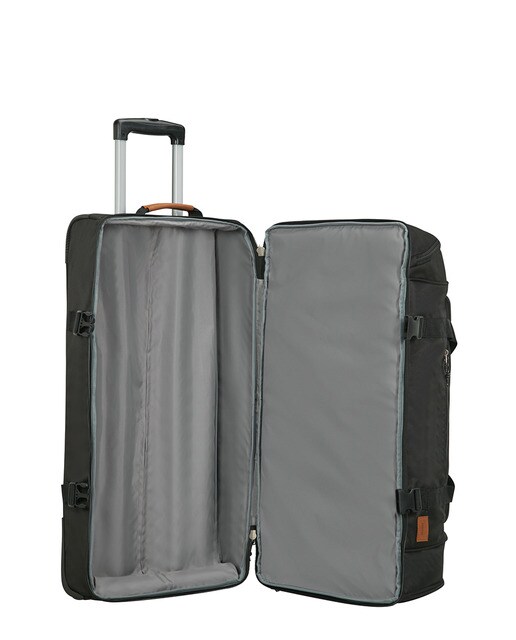 Trolley grande ALLTRAIL flexível preto, com capacidade para 95,5 L