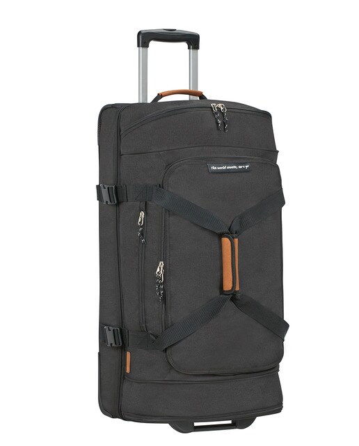 Trolley grande ALLTRAIL flexível preto, com capacidade para 95,5 L