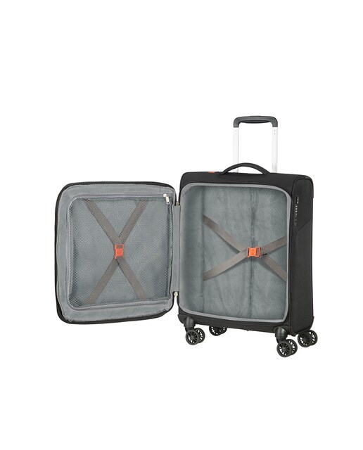 Trolley de cabine expansível SUMMERFUNK flexível preto, com capacidade até 46 L