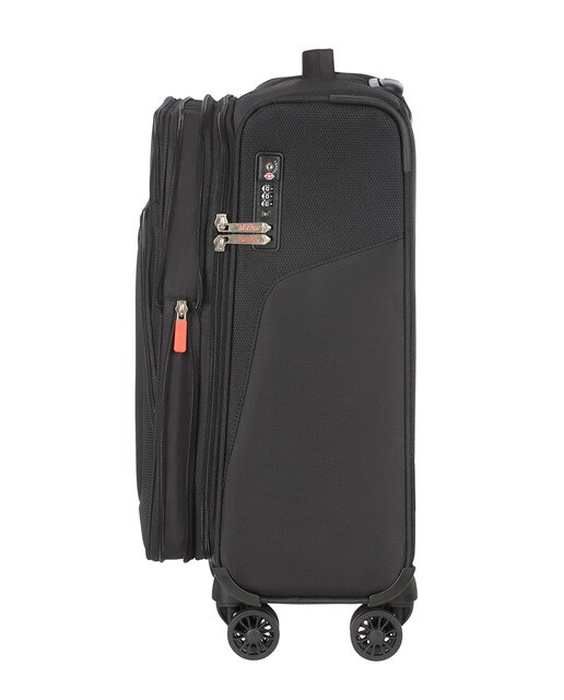 Trolley de cabine expansível SUMMERFUNK flexível preto, com capacidade até 46 L