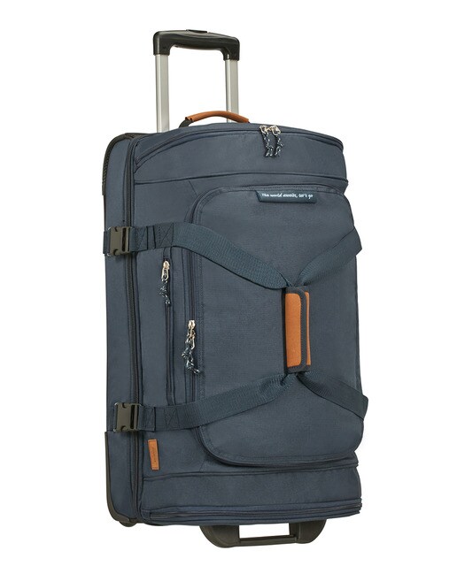 Trolley médio ALLTRAIL flexível azul-marinho, com capacidade para 75,5 L
