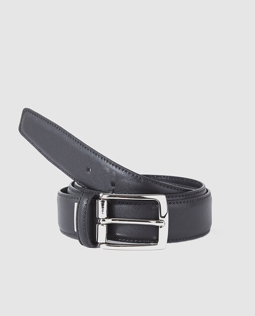 Cinturón de hombre piel negro