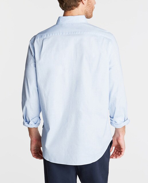 Camisa de hombre Nautica classic lisa azul