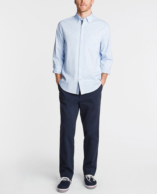 Camisa de hombre Nautica classic lisa azul