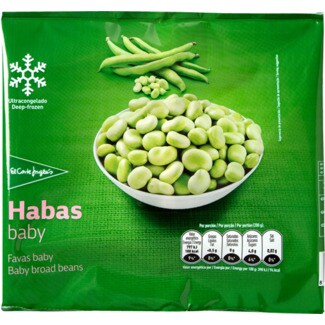 El Corte Inglés Favas Baby embalagem 450 g