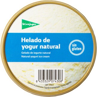 El Corte Inglés Gelado de Iogurte Natural sem Glúten embalagem 500 ml