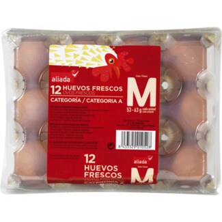 Aliada Ovos Classe M 53-63g embalagem 12 unidades