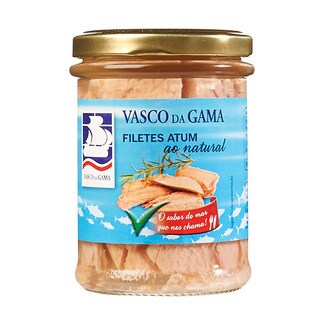 Vasco da Gama Filetes de Atum ao Natural frasco 200 g
