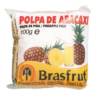 Brasfrut Polpa de Abacaxi Integral Congelada embalagem 100 g