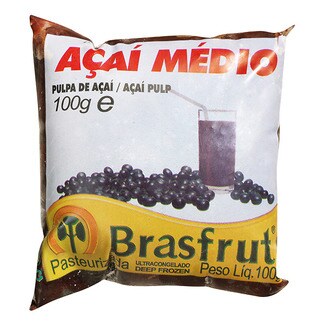 Brasfrut Polpa de Açai Médio Congelada embalagem 100 g