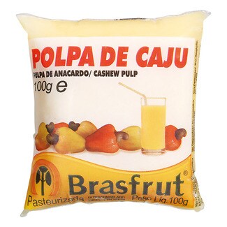 Brasfrut Polpa de Caju Integral Congelada embalagem 100 g