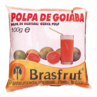 Brasfrut Polpa de Goiaba Integral Congelada embalagem 100 g