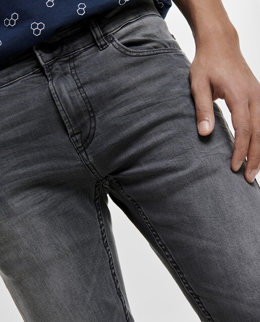 Vaquero de hombre Only & Sons slim gris