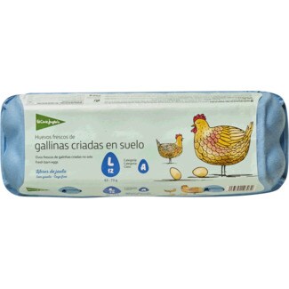 El Corte Inglés Ovos Criados no Solo Classe L embalagem 12 unidades