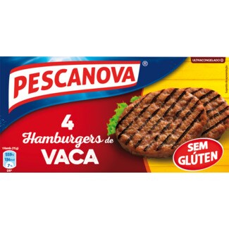 Pescanova Hamburguers de Vaca 4 Unidades sem Glúten embalagem 300 g