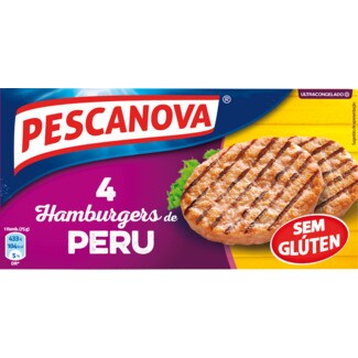Pescanova Hamburguers de Peru 4 Unidades sem Glúten embalagem 300 g