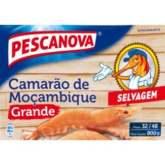 Pescanova Camarão de Moçambique Selvagem Grande 32/48 Unidades embalagem 800 g