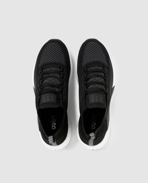 Zapatillas deportivas de hombre Green Coast tipo calcetón en color negro