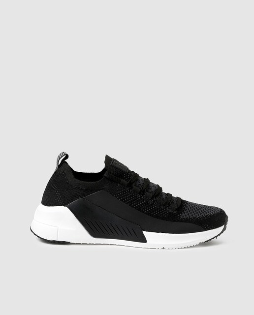 Zapatillas deportivas de hombre Green Coast tipo calcetón en color negro