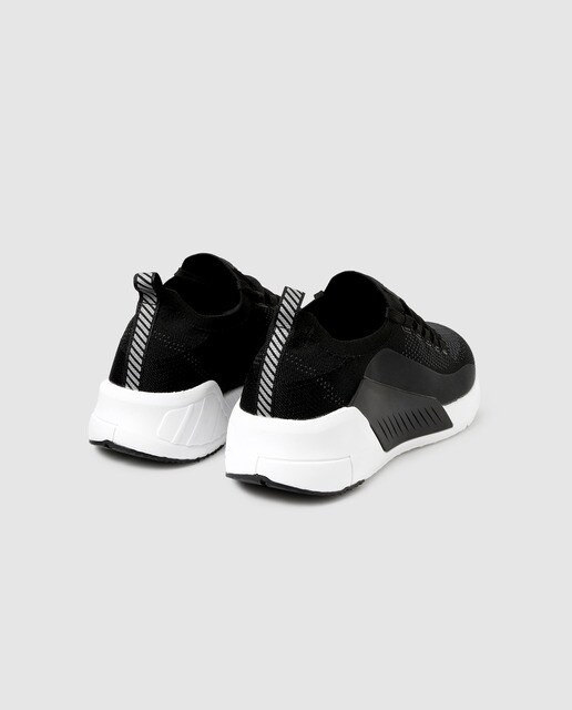 Zapatillas deportivas de hombre Green Coast tipo calcetón en color negro