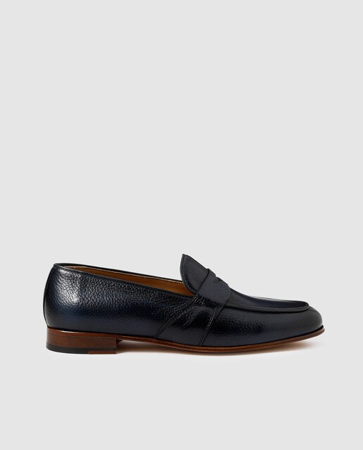 Mocasines de hombre Roberto Ley de piel en color azul