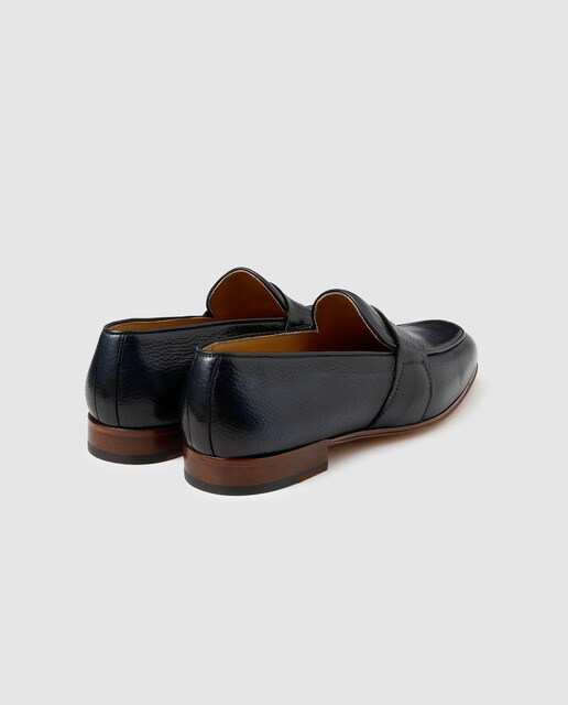 Mocasines de hombre Roberto Ley de piel en color azul