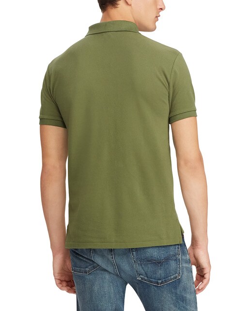 Pólo piqué de homem Polo Ralph Lauren regular caqui de manga curta