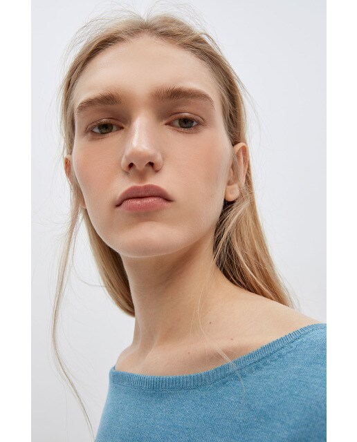 Jersey de mujer liso cuello barco