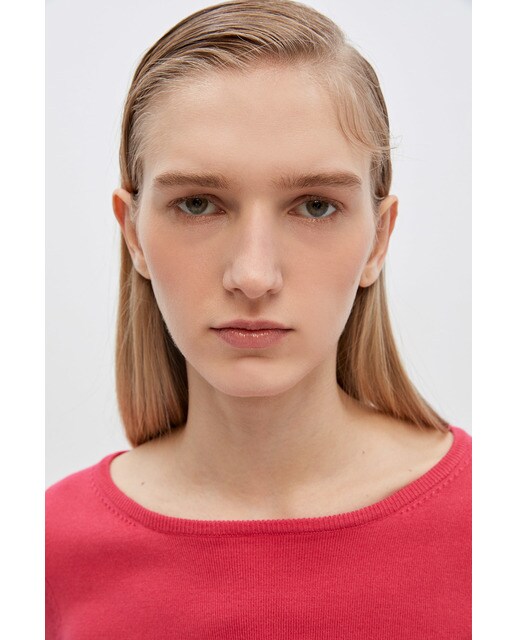 Jersey de mujer liso cuello barco