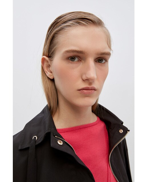 Chaqueta de punto de mujer lisa cuello pico