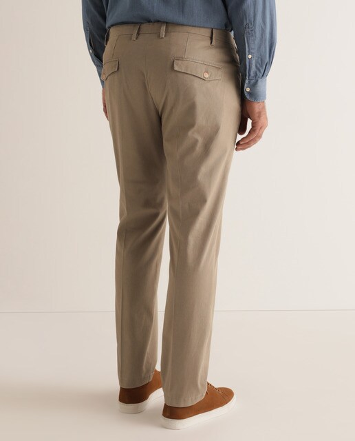 Chino de hombre regular beige tallas grandes