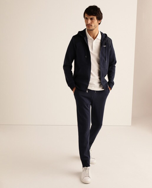 Calças sportswear slim azuis de homem