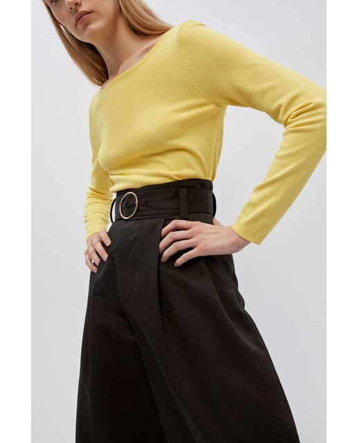 Jersey de mujer liso cuello barco