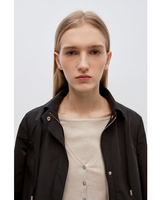 Chaqueta de punto de mujer lisa cuello pico