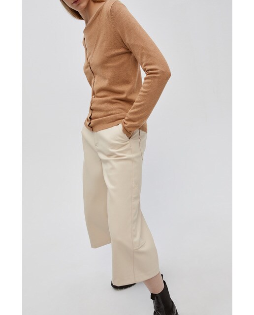 Chaqueta de punto de mujer lisa cuello pico