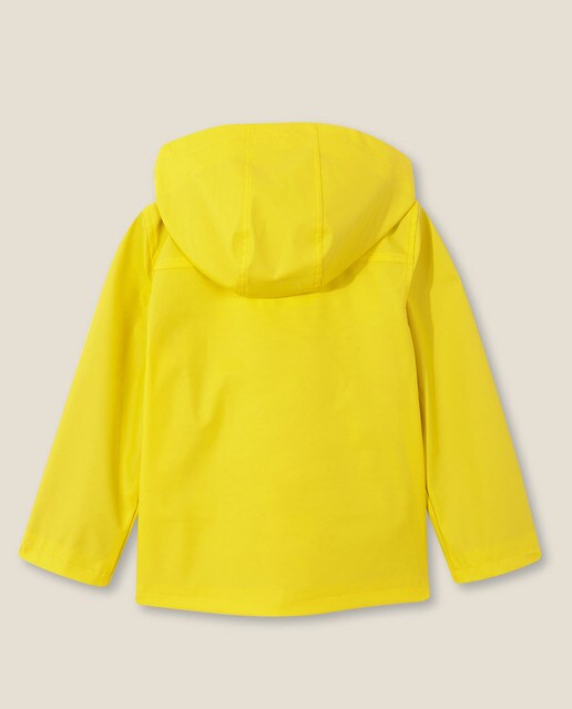 Chubasquero de niña en amarillo con capucha