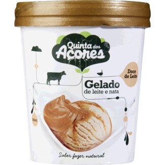 Quinta dos Açores Gelado de Doce de Leite, Leite e Nata embalagem 500 ml